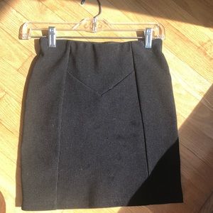 Black mini skirt